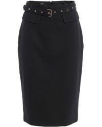 Pinko - Gazania Belted Front-Slit Midi Skirt - Lyst