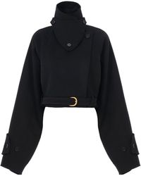 Chloé - Chloé Double-Face Cropped Coat - Lyst