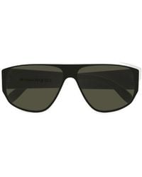McQueen - Logo-Print Oversize-Frame Sunglasses - Lyst