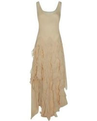 Blumarine - Ruffled Midi Dress - Lyst