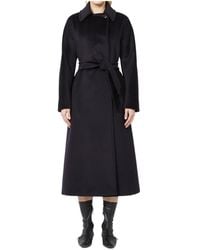 Max Mara - Studio Tenzone Tied-Waist Long-Sleeved Coat - Lyst