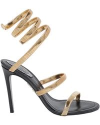 Rene Caovilla - Juniper Coil-Strap Heeled Sandals - Lyst
