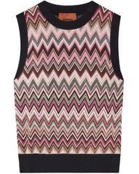 Missoni - Mare Striped Crochet-Knit Vest - Lyst