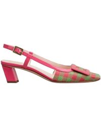 Roger Vivier - Belle Vivier Lacquered Buckle Slingback Pumps - Lyst