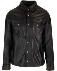 Giorgio Brato - Long-Sleeved Lapel Leather Jacket - Lyst