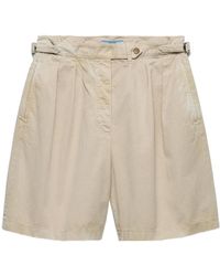 Prada - Garment-Dyed Old Gabardine Shorts - Lyst
