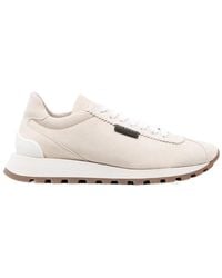 Brunello Cucinelli - Round-Toe Lace-Up Trainers - Lyst