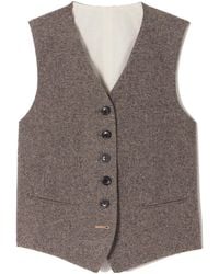 Fortela - Demi Mélange Wool-Blend Tweed Vest - Lyst
