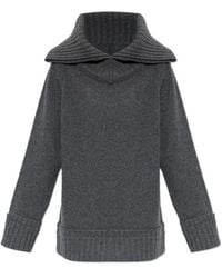 Victoria Beckham - Wide Collar Knitted Sweater - Lyst