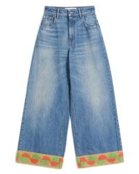 Valentino - High Waist Wide Leg Jeans - Lyst