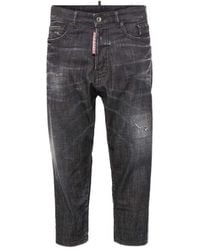 DSquared² - Low-Rise Distressed Cropped Jeans - Lyst