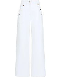 Max Mara - Cotton Wide-Leg Trousers - Lyst