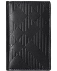 Burberry - Check Embossed Card Holder - Lyst