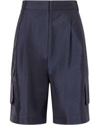 Tibi - Stella Shell Cargo Shorts - Lyst