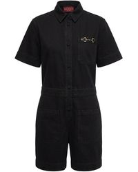 Gucci - Horsebit Denim Jumpsuit - Lyst