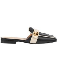Gucci - Logo Plaque Quilted Mules - Lyst
