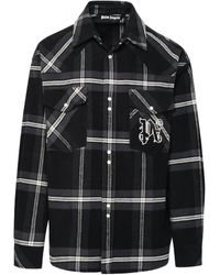 Palm Angels - Monogram Checked Overshirt - Lyst