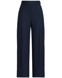 Brunello Cucinelli - Fluid Twill Cigarette Trousers - Lyst