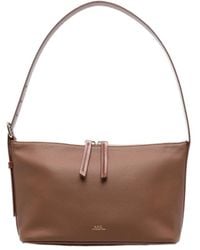 A.P.C. - Vera Logo Embossed Shoulder Bag - Lyst