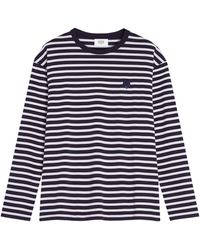 Maison Kitsuné - Maison Kitsuné Bold Fox Head Patch Striped T-Shirt - Lyst
