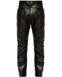 DSquared² - Straight-Leg Leather Trousers - Lyst