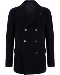 Tagliatore - Double-Breasted Lapel Peacoat - Lyst