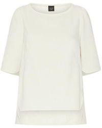 Marella - Short-Sleeved Envers Satin Blouse - Lyst