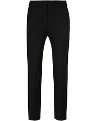 BOSS - Solid Color Skinny Trousers - Lyst