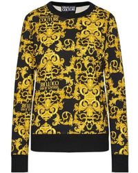 Versace Jeans Couture - Logo-Baroque Cotton Sweatshirt - Lyst