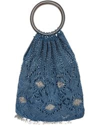 Rabanne - Top Handle Beaded Crochet Tote Bag - Lyst