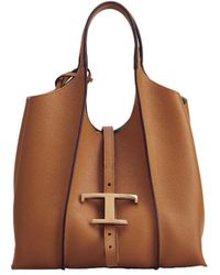 Tod's - Timeless Logo Plaque Mini Tote Bag - Lyst