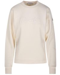 Moncler - Logo Patch Crewneck Sweatshirt - Lyst