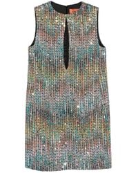 Missoni - Sequin-Embellished Metallic-Thread Mini Dress - Lyst