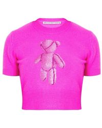 Alexander Wang - Beiress Crystal-Embellished Short-Sleeve T-Shirt - Lyst