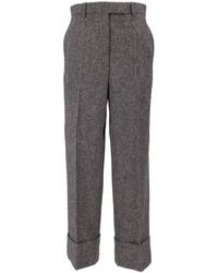 Thom Browne - High-Waist Straight-Leg Trousers - Lyst