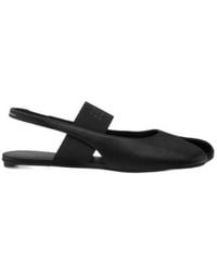 MM6 by Maison Margiela - Logo Detailed Open-Toe Slingback Sandals - Lyst
