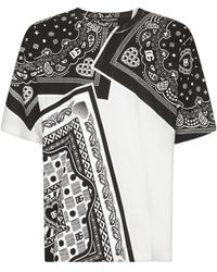 Dolce & Gabbana - Bandana-Print T-Shirt - Lyst
