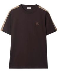 Burberry - Logo Embroidered Short Sleeved T-Shirt - Lyst