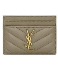Saint Laurent - Cassandre Matelassé Card Case - Lyst