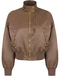 Elisabetta Franchi - High Collar Bomber Jacket - Lyst