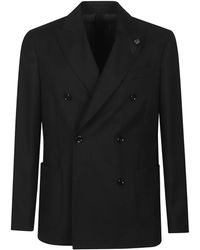 Lardini - Roma Double-Breasted Blazer - Lyst