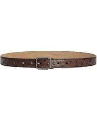 Dolce & Gabbana - Ostrich Leather Belt - Lyst