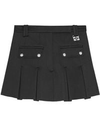 Ganni - Pleated Mini Skirt - Lyst