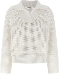 Brunello Cucinelli - V-Neck Knitted Sweater - Lyst