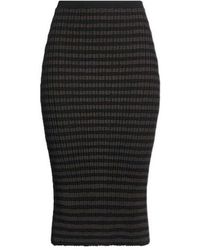 MM6 by Maison Margiela - Striped Knit Pencil Skirt - Lyst