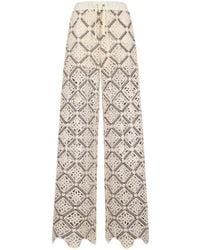 Herno - Macramé Wide-Leg Pants - Lyst