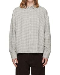 Studio Nicholson - Nostra Checked Long Sleeve Shirt - Lyst