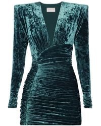 Alexandre Vauthier - Draped Velvet Dress - Lyst