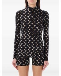 Marine Serre - Brand-print Fitted Stretch-jersey Top - Lyst