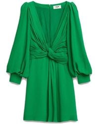 Celine - V-Tie Long-Sleeved Dress - Lyst